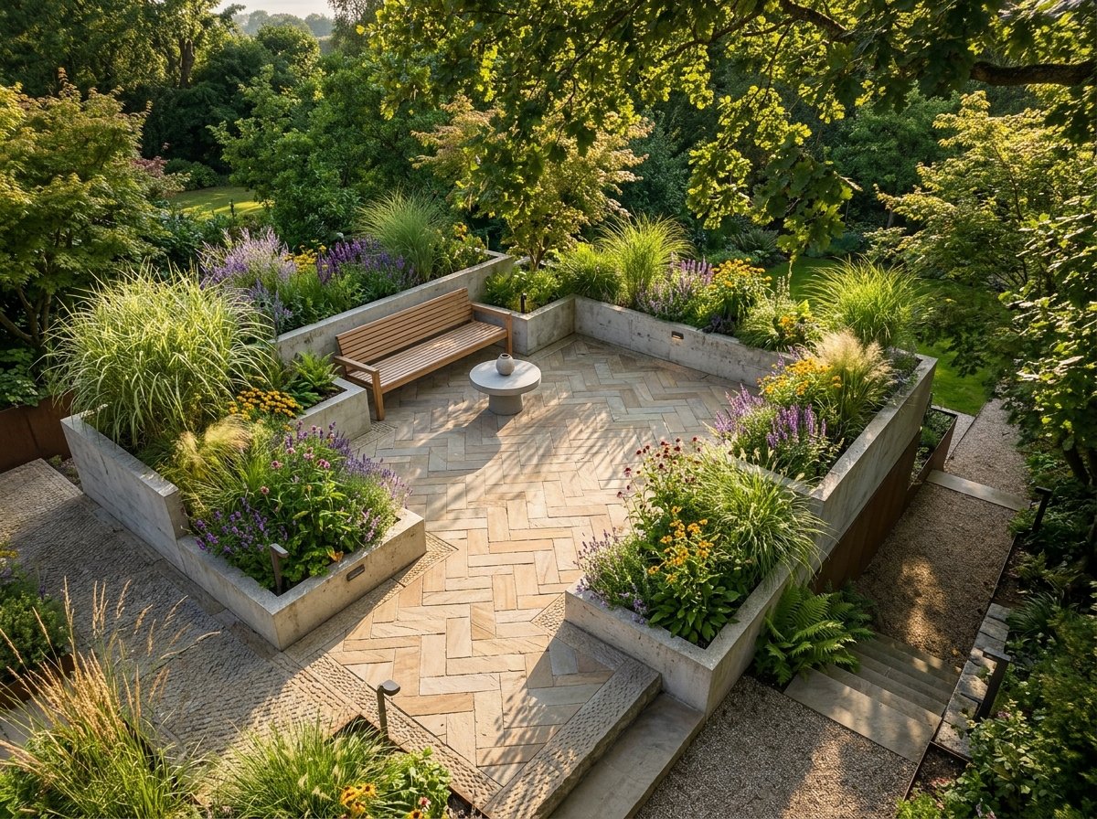 Architectural terrace detailing